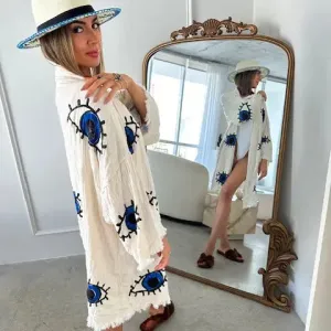 Nazar Blue Robe/Cover Up(Short)