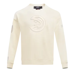 NBA ATLANTA HAWKS NEUTRAL DROP SHOULDER FLC CREWNECK (EGGSHELL)