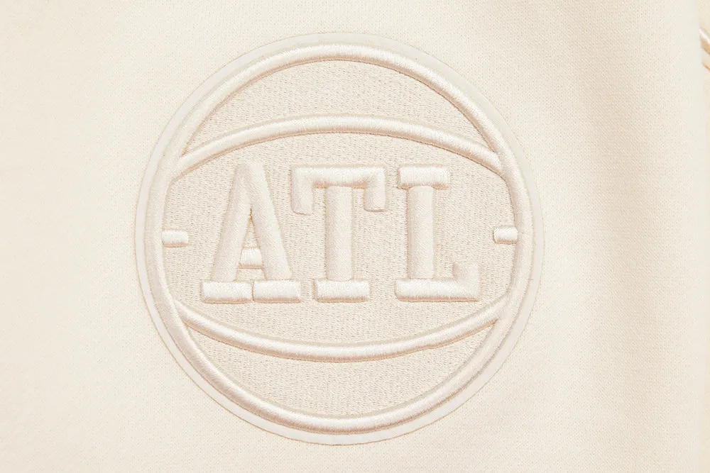 NBA ATLANTA HAWKS NEUTRAL DROP SHOULDER FLC CREWNECK (EGGSHELL)