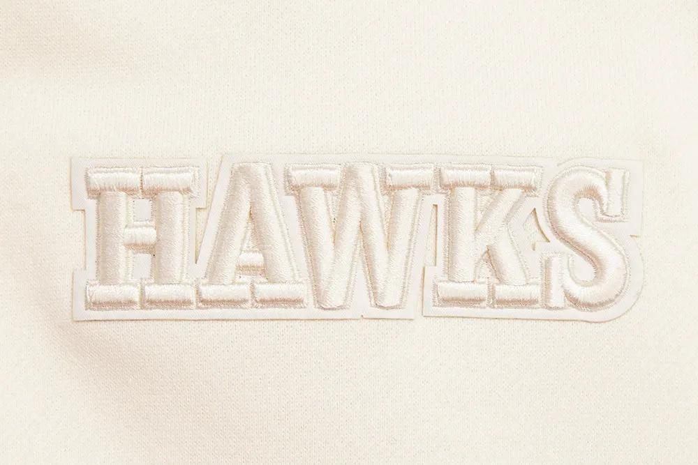 NBA ATLANTA HAWKS NEUTRAL DROP SHOULDER FLC CREWNECK (EGGSHELL)