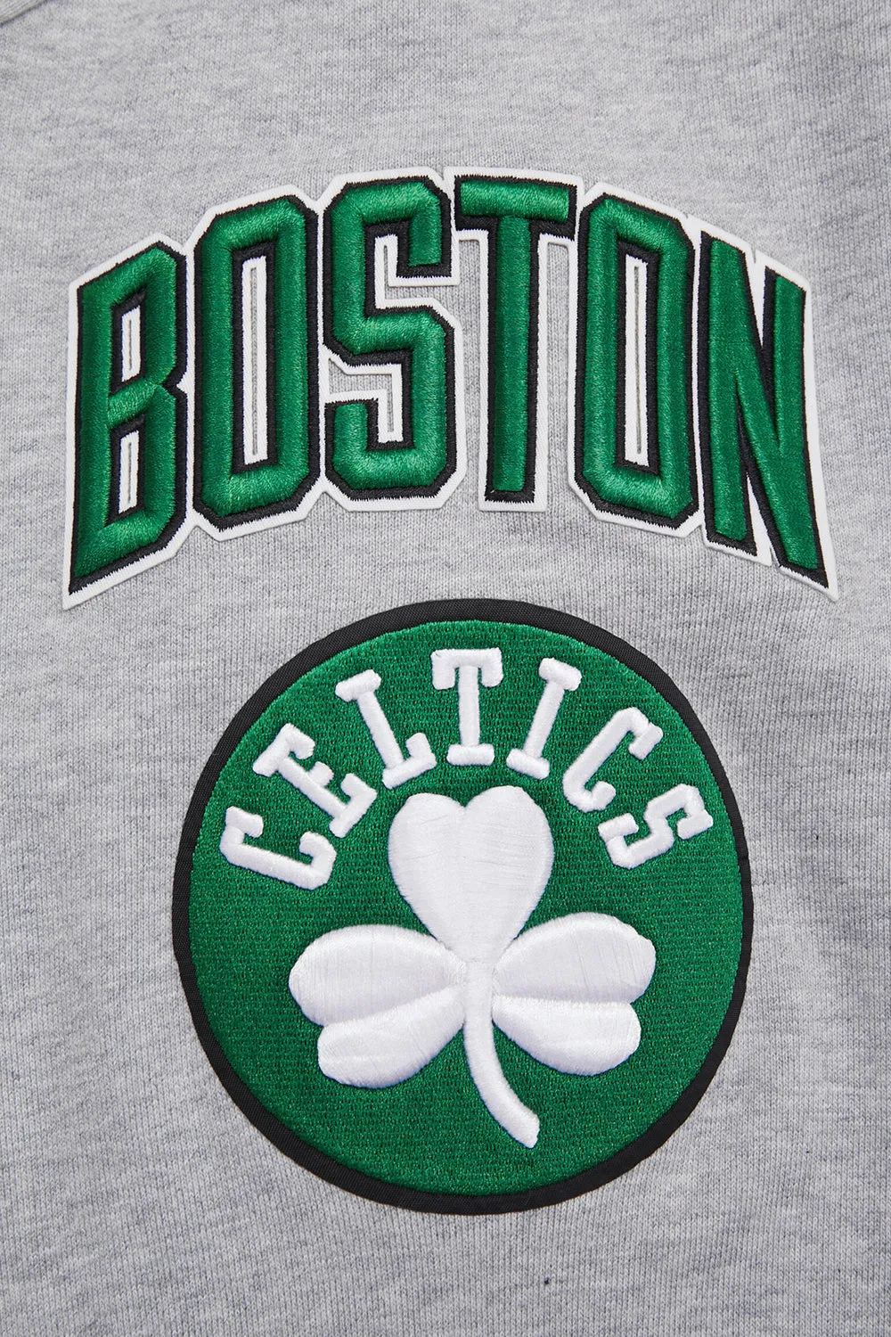 NBA BOSTON CELTICS MASHUP MEN'S RIB CREWNECK (HEATHER GREY/GREEN)