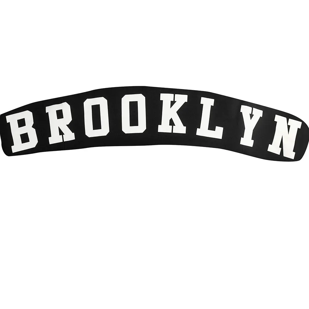 NBA BROOKLYN NETS WINGSPAN MEN'S DROP SHOULDER FLC CREWNECK (BLACK)
