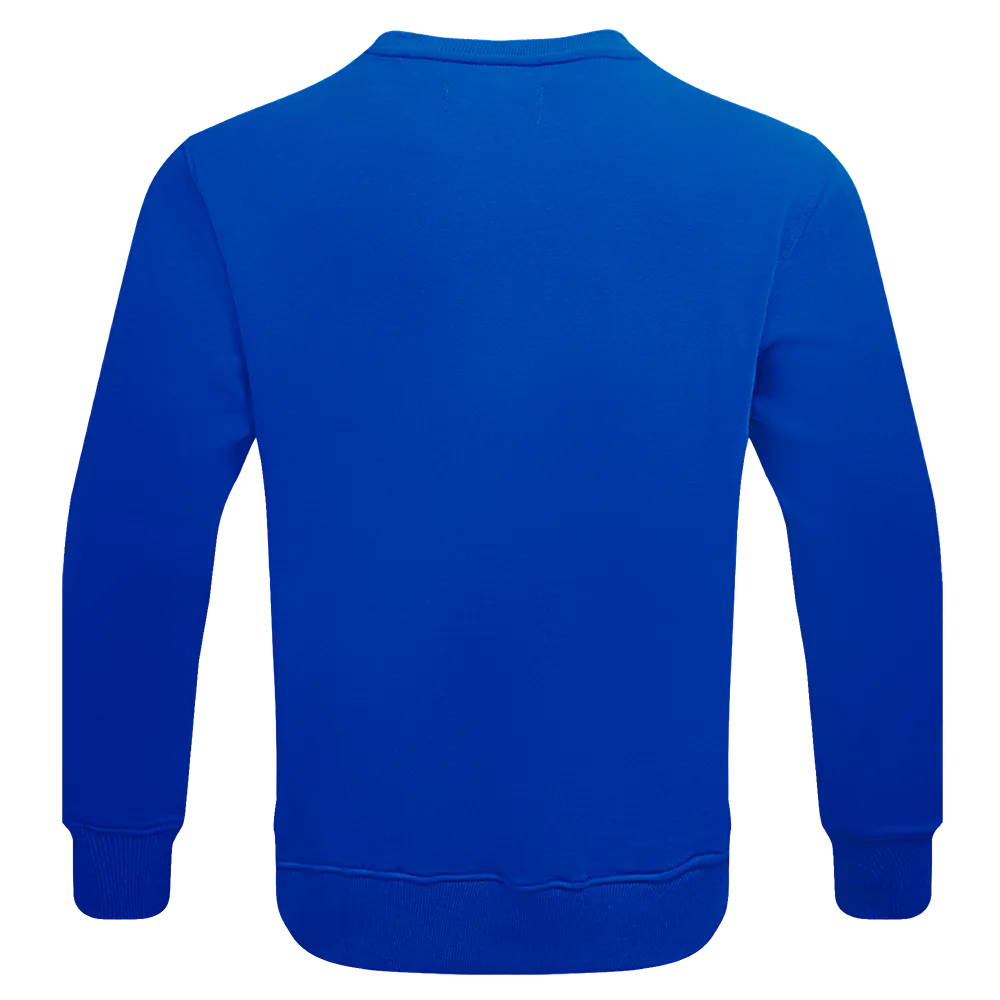 NBA DETROIT PISTONS OLD ENGLISH MEN'S CREWNECK (ROYAL BLUE)