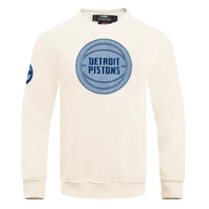 NBA DETROIT PISTONS VARSITY BLUES MEN'S FLC CREWNECK (LINEN)