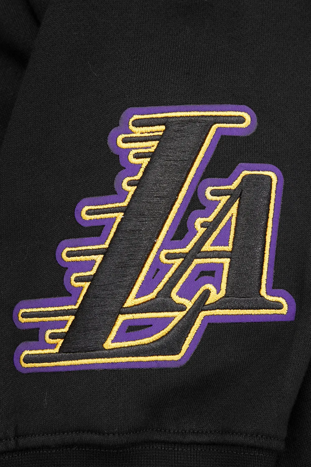 NBA LOS ANGELES LAKERS WINGSPAN MEN'S DROP SHOULDER FLC CREWNECK (BLACK)