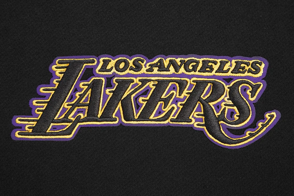NBA LOS ANGELES LAKERS WINGSPAN MEN'S DROP SHOULDER FLC CREWNECK (BLACK)