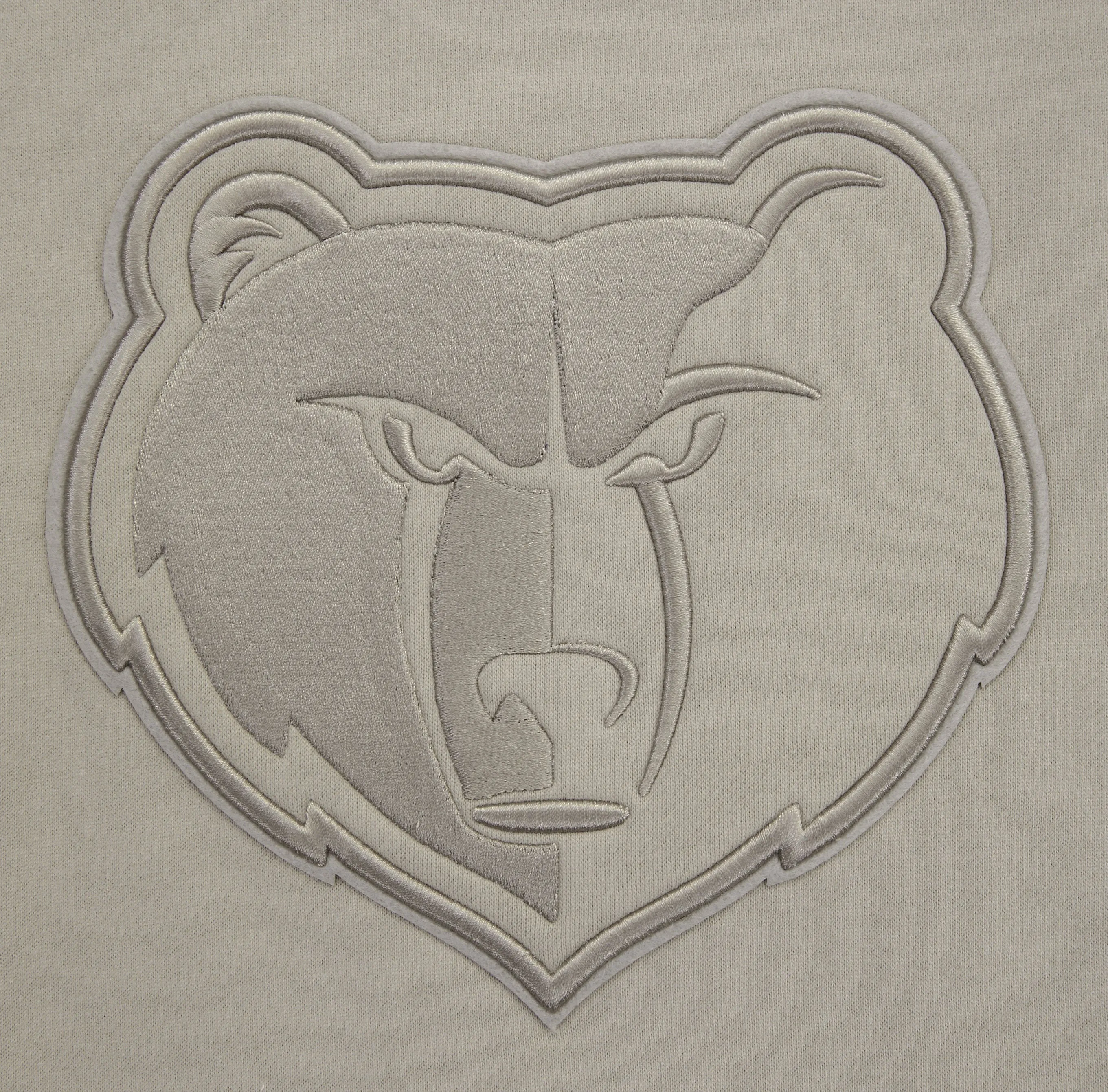 NBA MEMPHIS GRIZZLIES NEUTRAL DROP SHOULDER FLC CREWNECK (TAUPE)