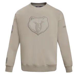 NBA MEMPHIS GRIZZLIES NEUTRAL DROP SHOULDER FLC CREWNECK (TAUPE)