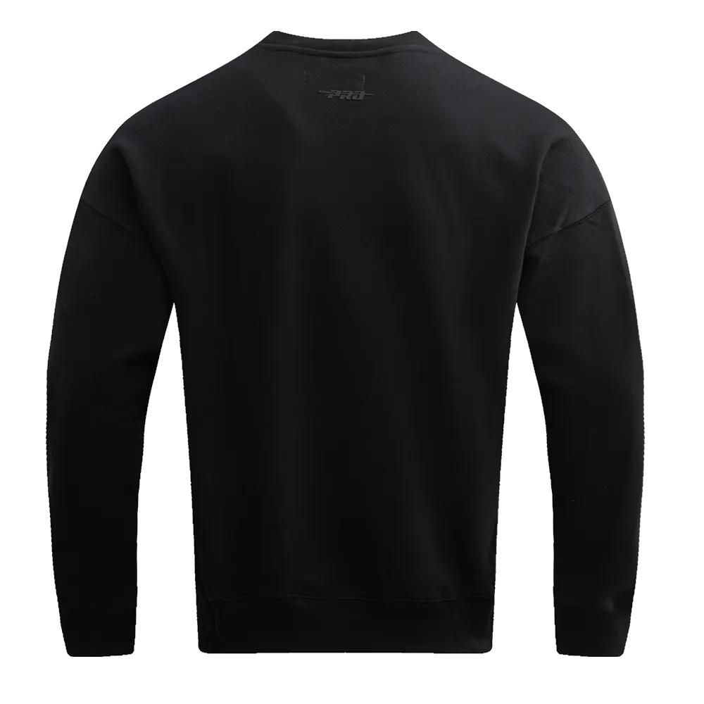 NBA MEMPHIS GRIZZLIES NEUTRAL DROP SHOULDER MEN'S CREWNECK (BLACK)