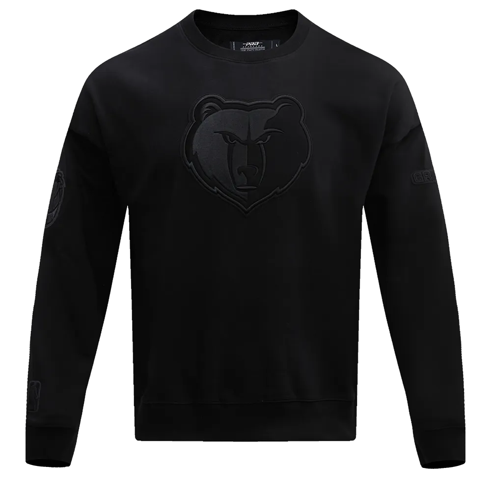 NBA MEMPHIS GRIZZLIES NEUTRAL DROP SHOULDER MEN'S CREWNECK (BLACK)