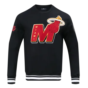NBA MIAMI HEAT MASHUP MEN'S RIB CREWNECK (BLACK)