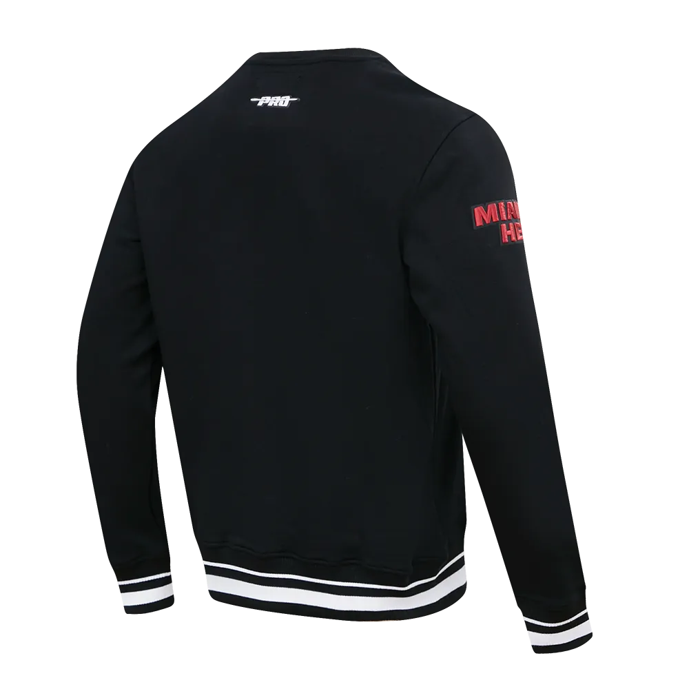 NBA MIAMI HEAT MASHUP MEN'S RIB CREWNECK (BLACK)