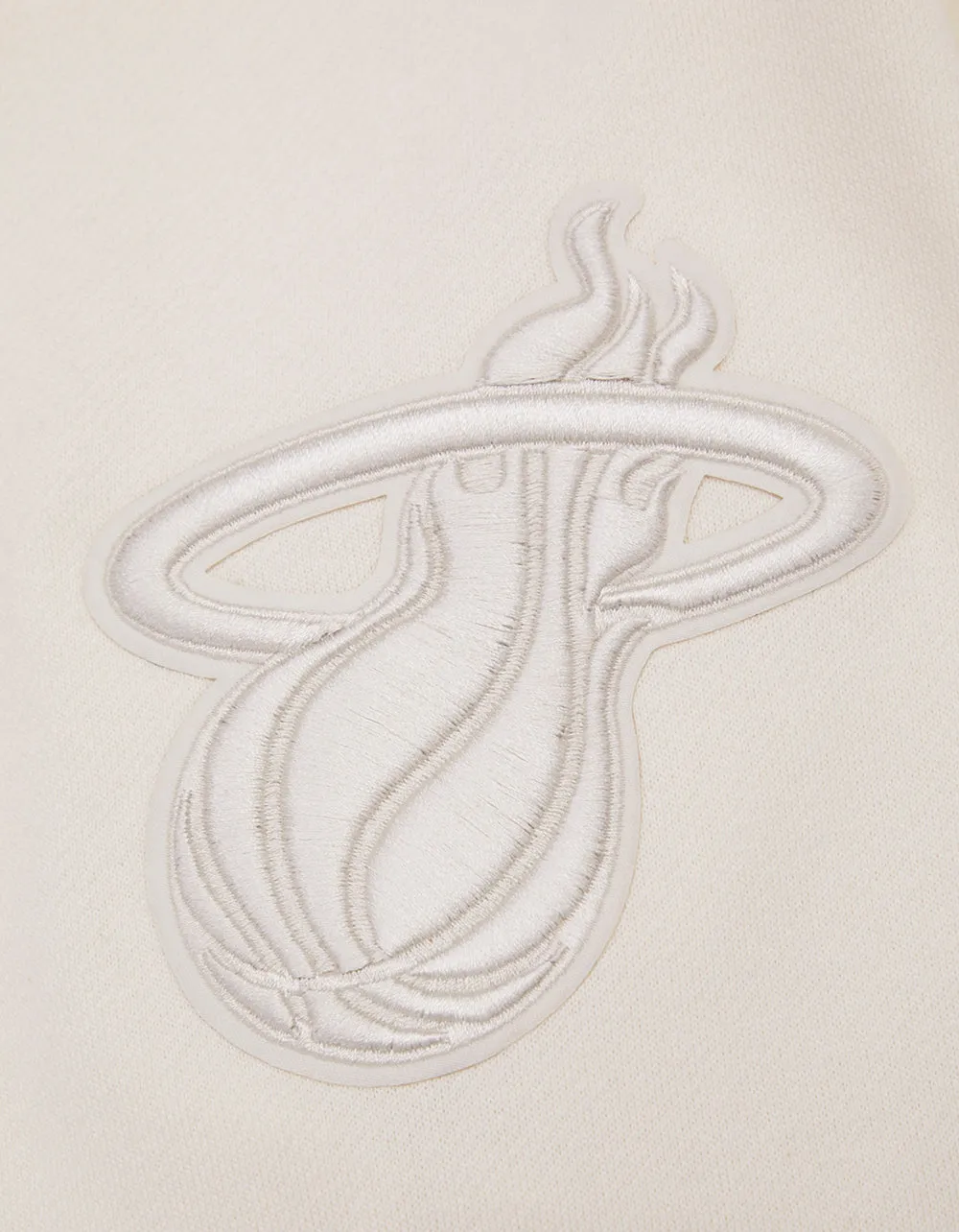 NBA MIAMI HEAT NEUTRAL DROP SHOULDER FLC CREWNECK (EGGSHELL)