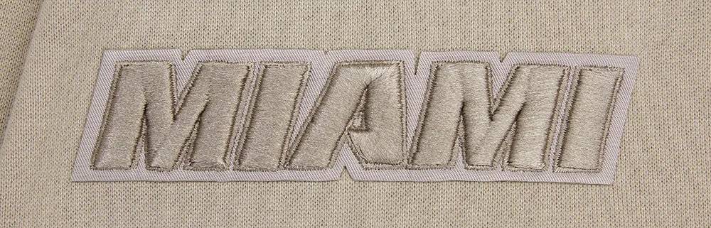 NBA MIAMI HEAT NEUTRAL DROP SHOULDER FLC CREWNECK (TAUPE)