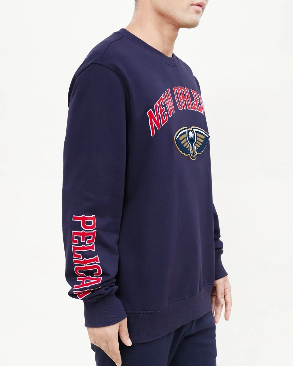 NBA NEW ORLEANS PELICANS CLASSIC MEN'S CREWNECK (MIDNIGHT NAVY)