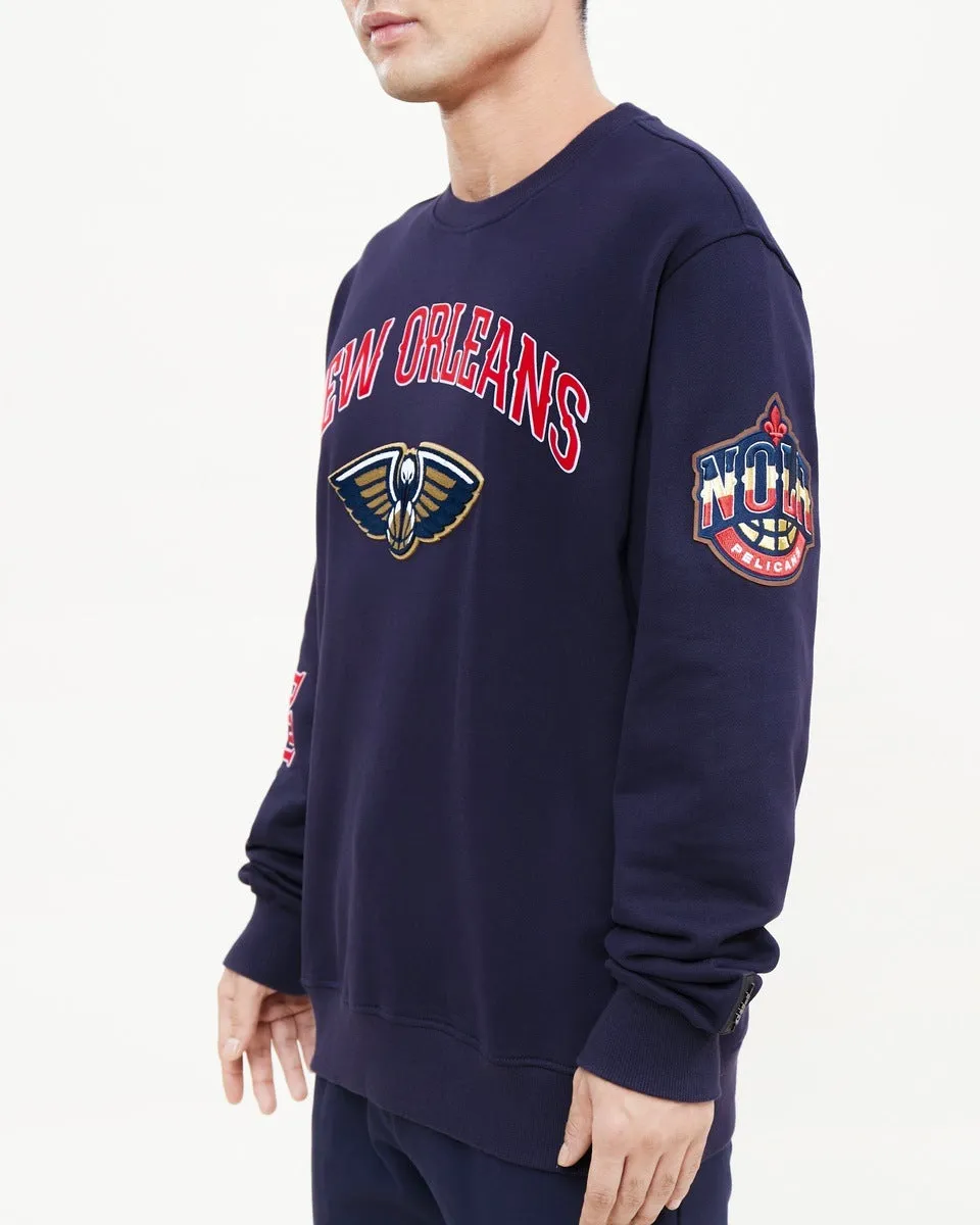 NBA NEW ORLEANS PELICANS CLASSIC MEN'S CREWNECK (MIDNIGHT NAVY)