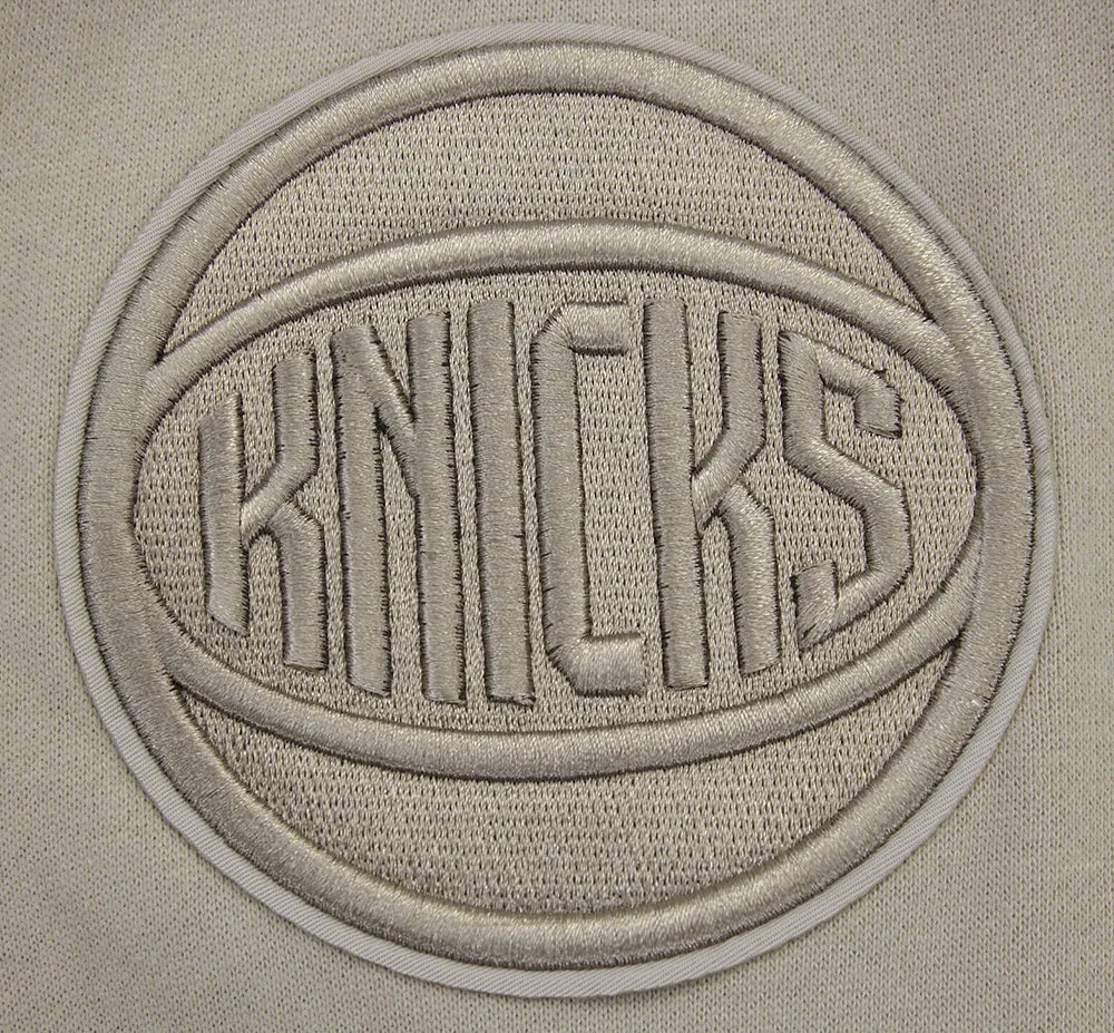 NBA NEW YORK KNICKS NEUTRAL DROP SHOULDER FLC CREWNECK (TAUPE)