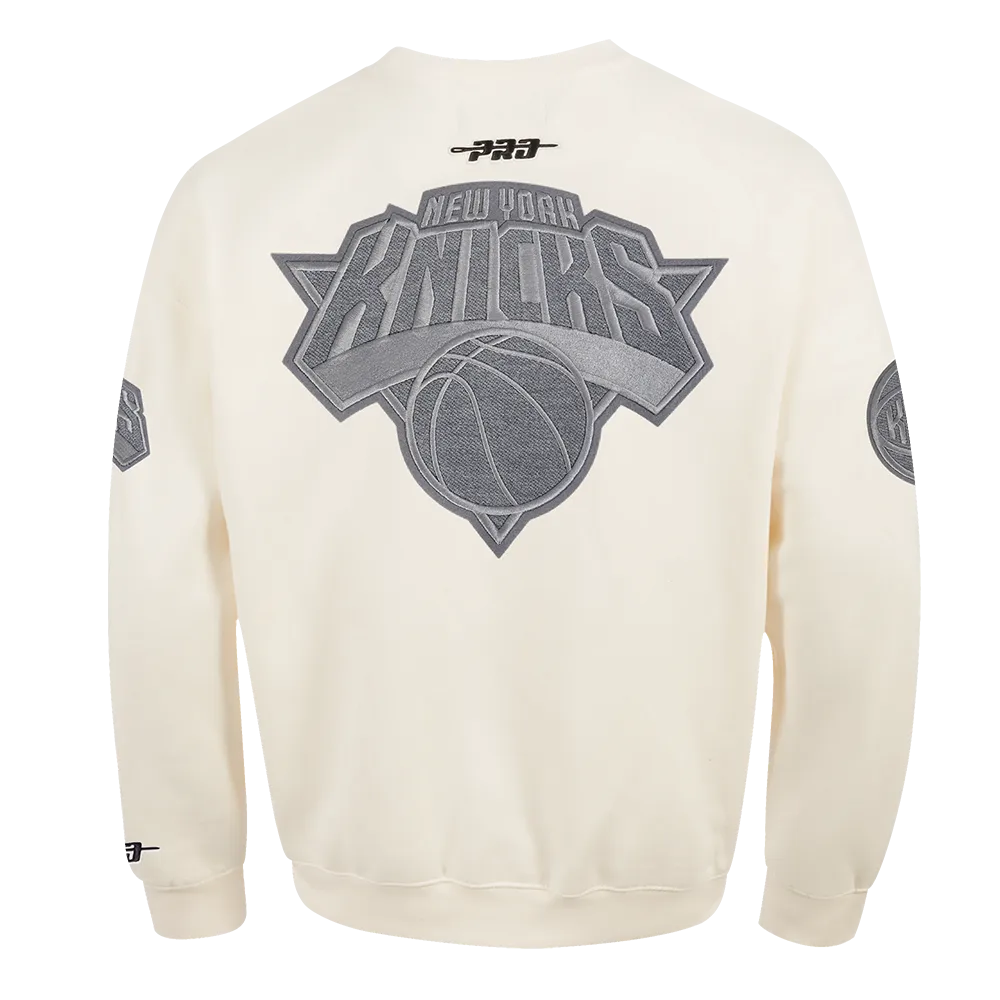 NBA NEW YORK KNICKS REVERSE FRENCH TERRY MEN'S DROP SHOULDER FLC CRE (EGGSHELL)