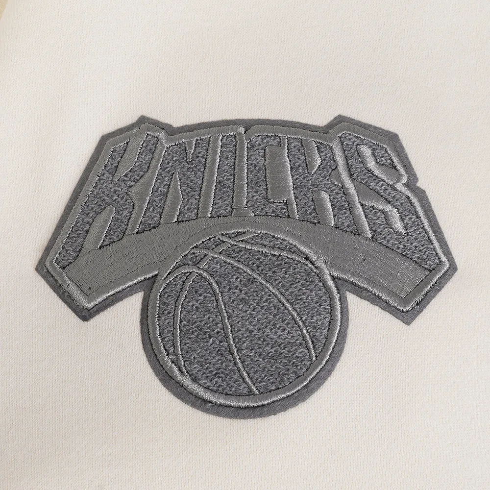 NBA NEW YORK KNICKS REVERSE FRENCH TERRY MEN'S DROP SHOULDER FLC CRE (EGGSHELL)