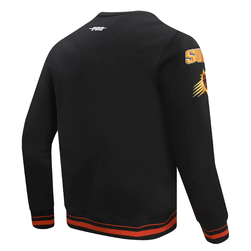 NBA PHOENIX SUNS MASHUP MEN'S RIB CREWNECK (BLACK)