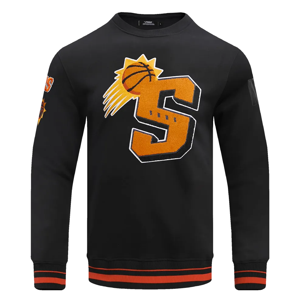 NBA PHOENIX SUNS MASHUP MEN'S RIB CREWNECK (BLACK)