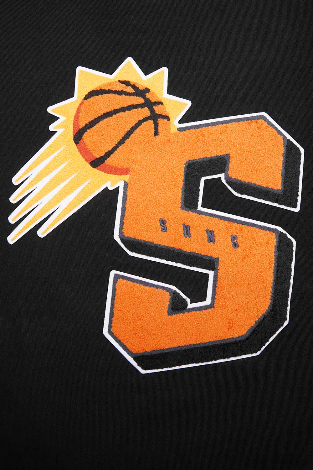 NBA PHOENIX SUNS MASHUP MEN'S RIB CREWNECK (BLACK)