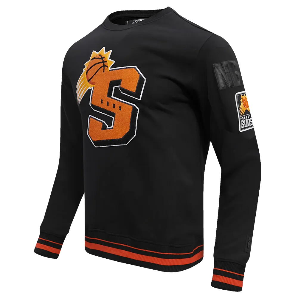 NBA PHOENIX SUNS MASHUP MEN'S RIB CREWNECK (BLACK)