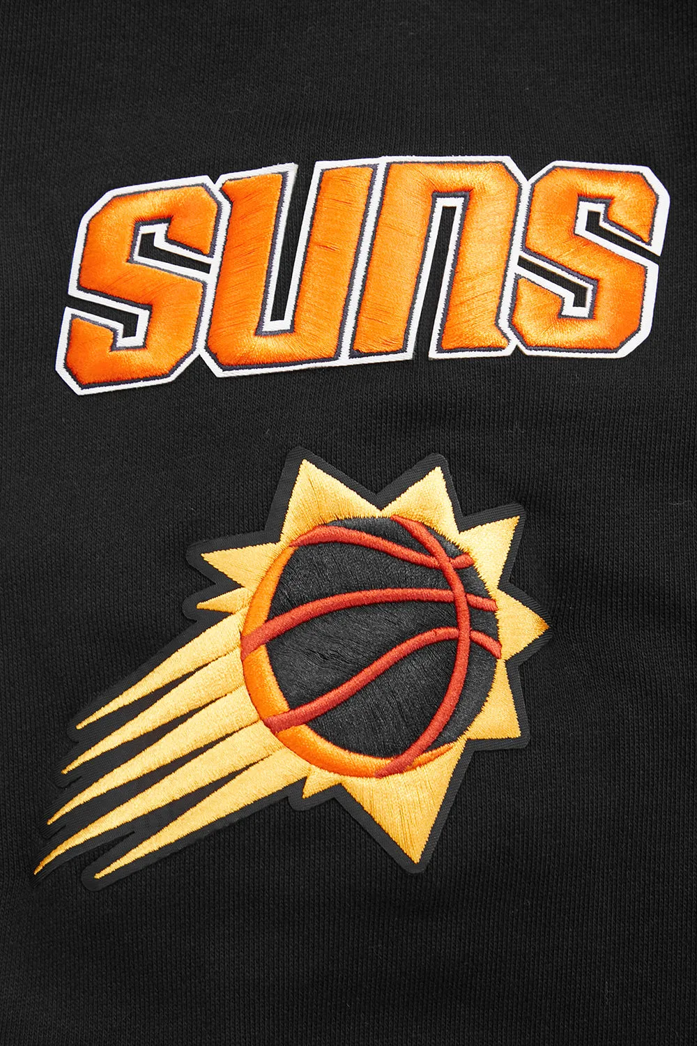 NBA PHOENIX SUNS MASHUP MEN'S RIB CREWNECK (BLACK)