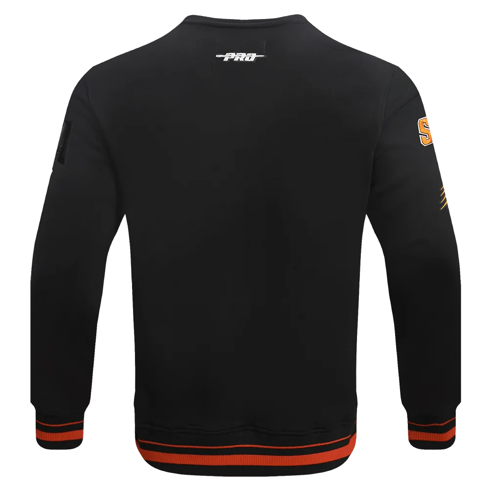 NBA PHOENIX SUNS MASHUP MEN'S RIB CREWNECK (BLACK)