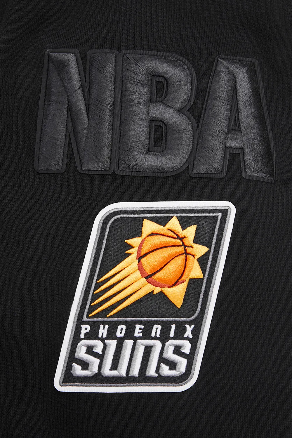 NBA PHOENIX SUNS MASHUP MEN'S RIB CREWNECK (BLACK)