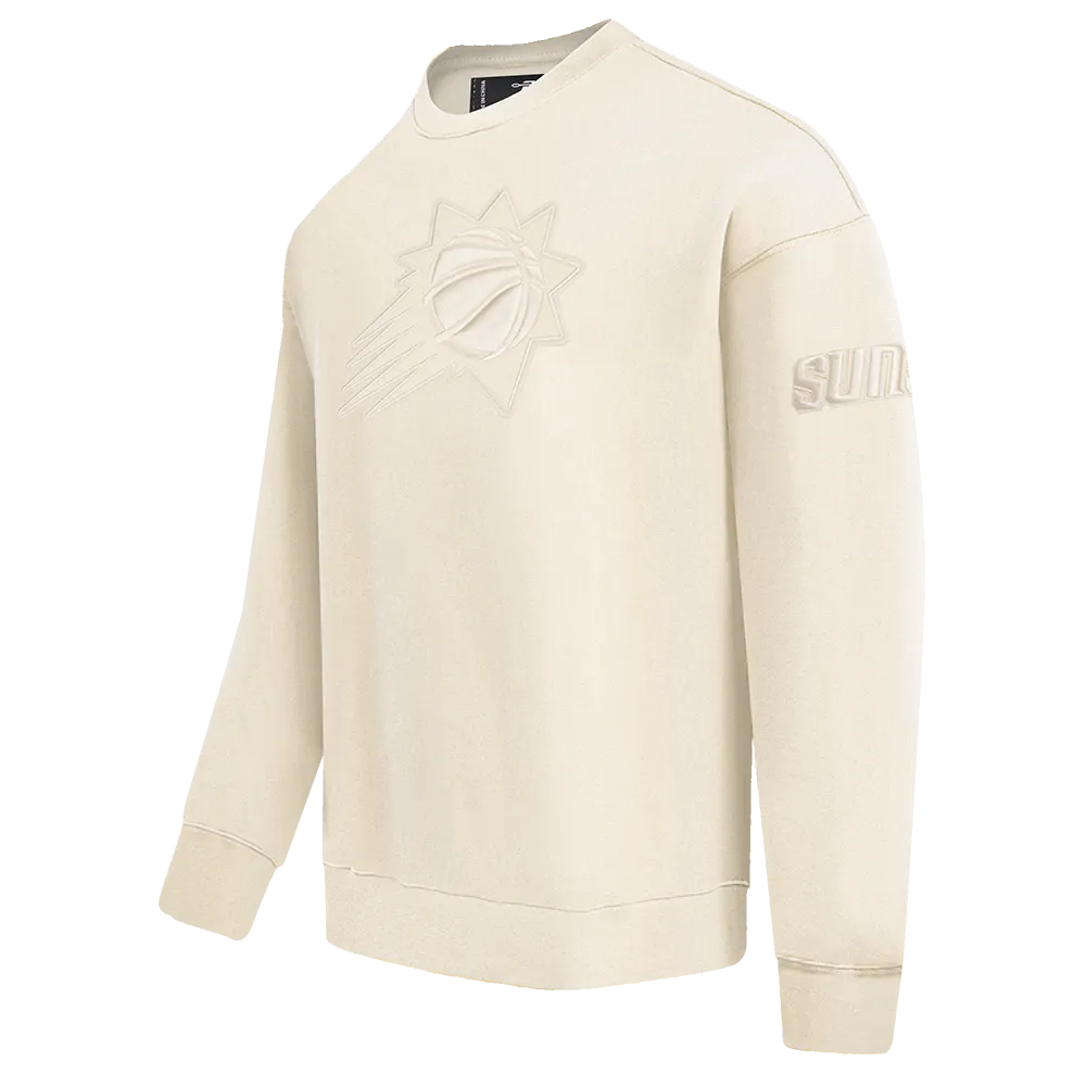 NBA PHOENIX SUNS NEUTRAL DROP SHOULDER FLC CREWNECK (EGGSHELL)