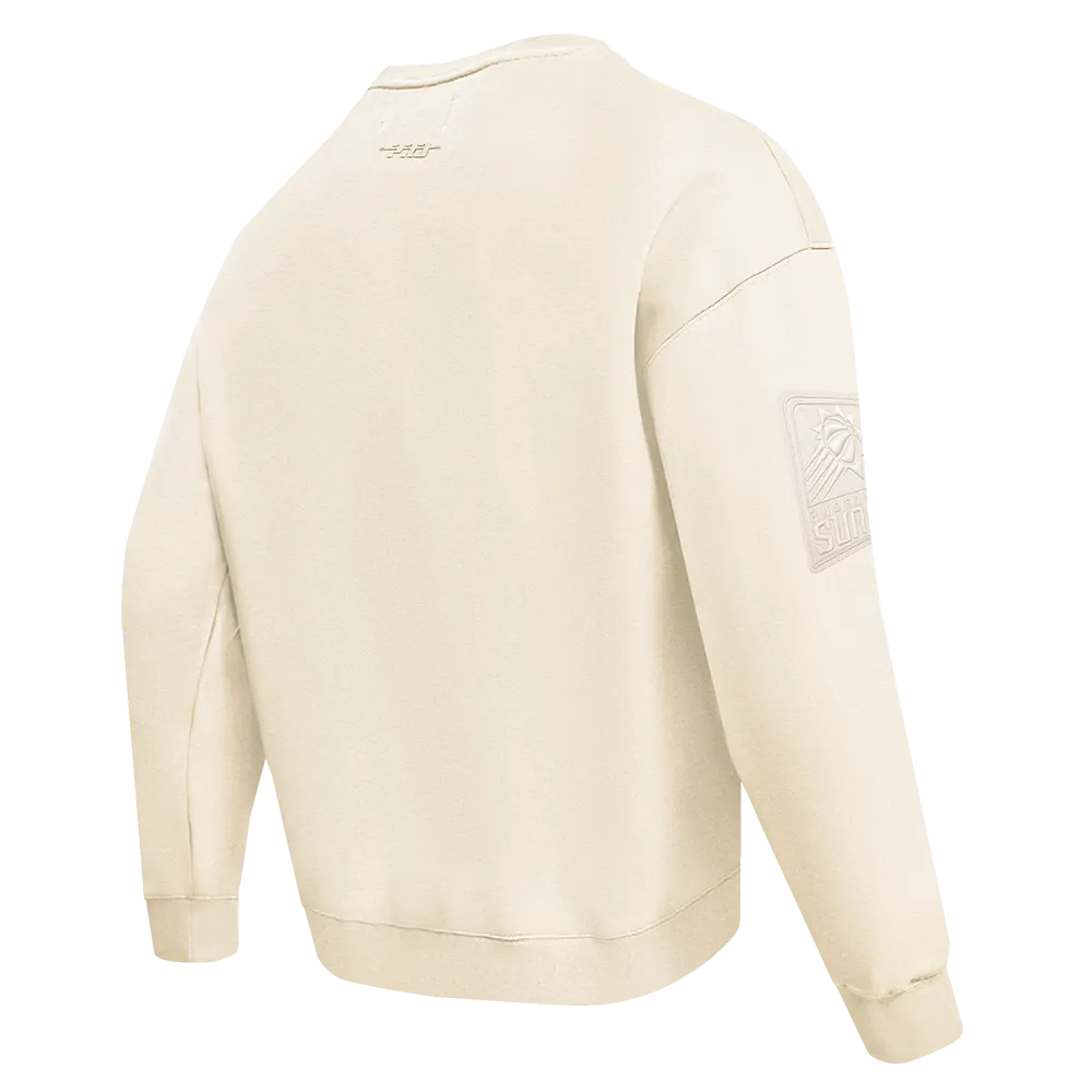 NBA PHOENIX SUNS NEUTRAL DROP SHOULDER FLC CREWNECK (EGGSHELL)