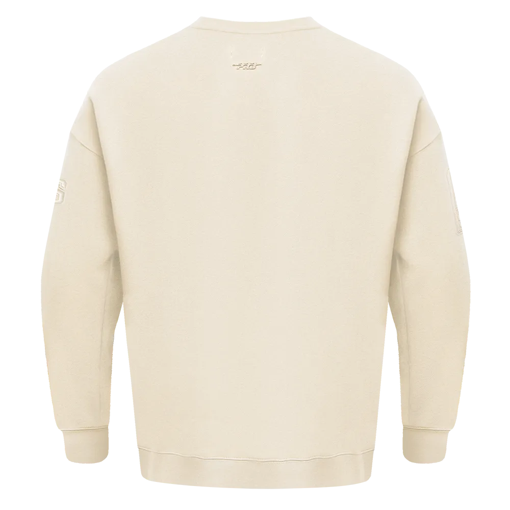 NBA PHOENIX SUNS NEUTRAL DROP SHOULDER FLC CREWNECK (EGGSHELL)