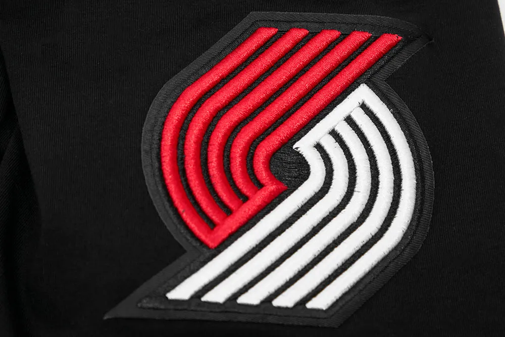 NBA PORTLAND TRAIL BLAZERS CLASSIC CHENILLE MEN'S TEE (BLACK)