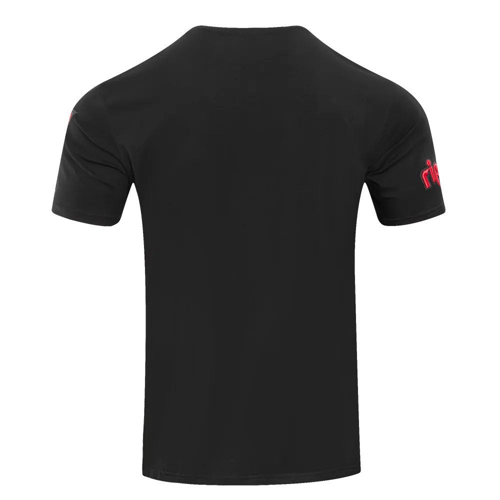 NBA PORTLAND TRAIL BLAZERS CLASSIC CHENILLE MEN'S TEE (BLACK)