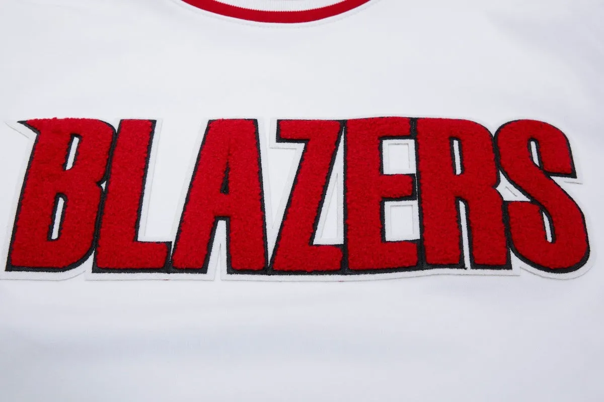 NBA PORTLAND TRAIL BLAZERS CLASSIC CHENILLE MEN'S TEE (WHITE)