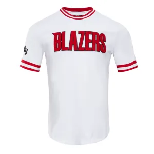 NBA PORTLAND TRAIL BLAZERS CLASSIC CHENILLE MEN'S TEE (WHITE)