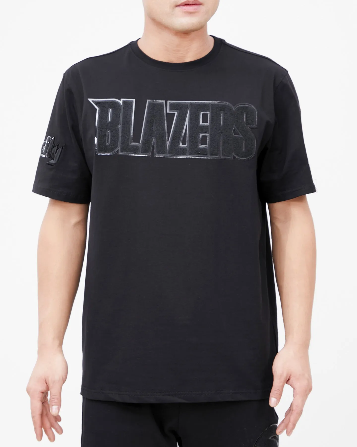 NBA PORTLAND TRAIL BLAZERS TRIPLE BLACK MEN'S TEE (TRIPLE BLACK)
