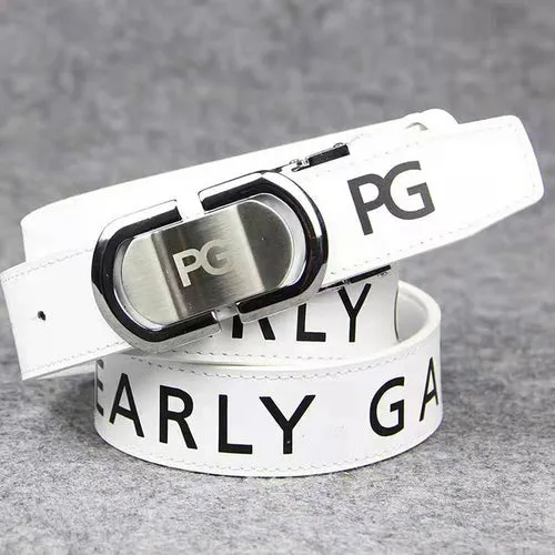 New Men's Golf Sports Belt Texture Alloy Buckle Cowhide Sports Leisure
