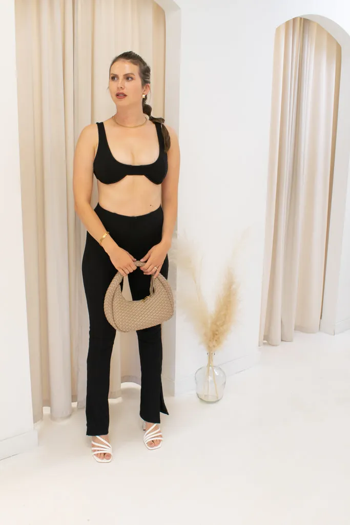 NEW SCARLET TWO PIECE SET (BLACK)