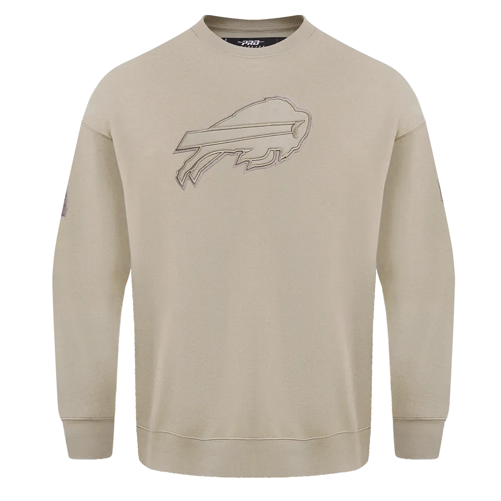 NFL BUFFALO BILLS NEUTRAL DROP SHOULDER FLC CREWNECK (TAUPE)