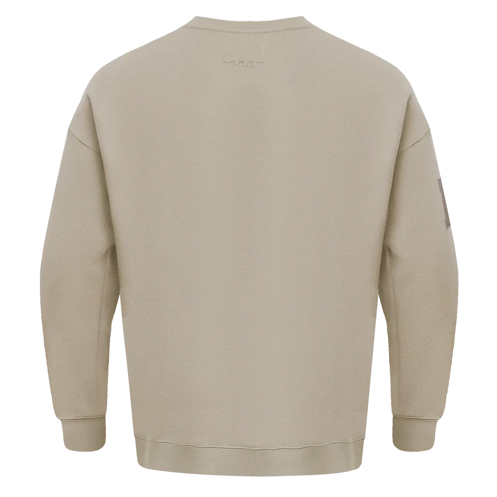NFL BUFFALO BILLS NEUTRAL DROP SHOULDER FLC CREWNECK (TAUPE)