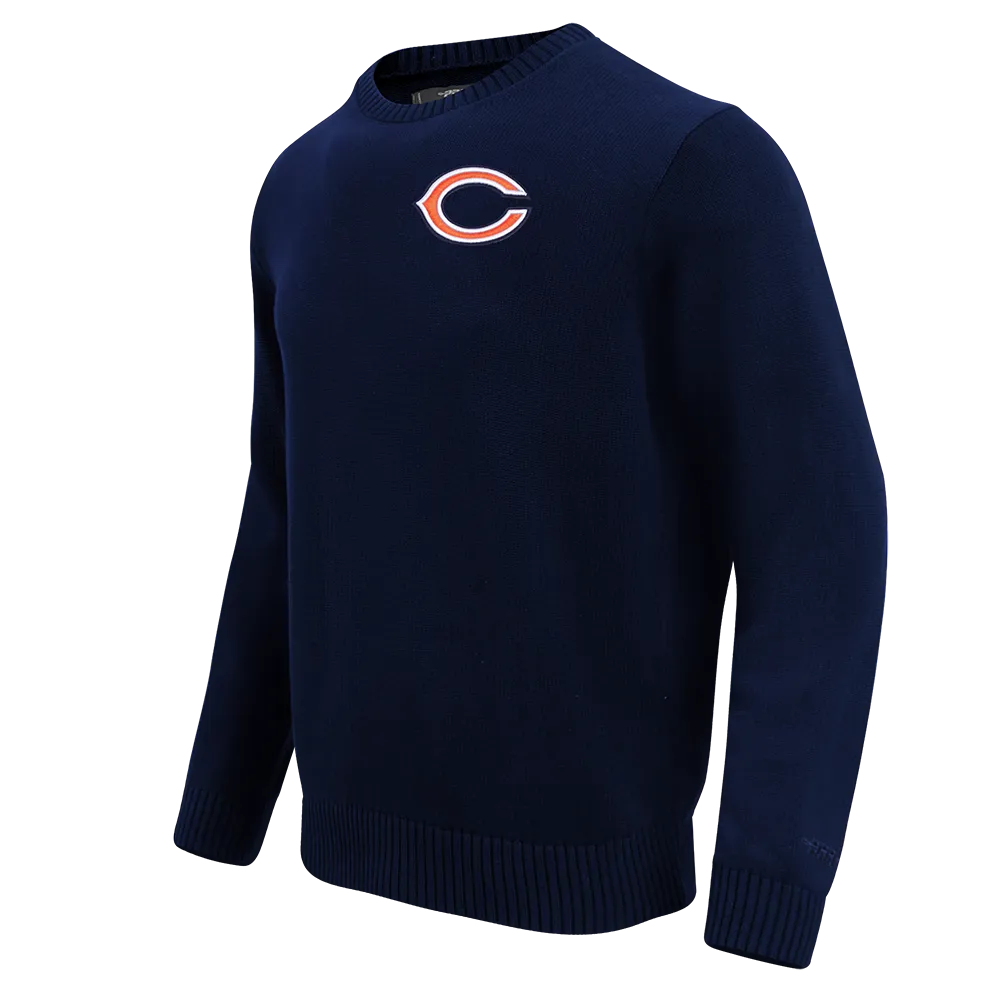 NFL CHICAGO BEARS KNIT BOX SET CREWNECK SWEATER (MIDNIGHT NAVY)
