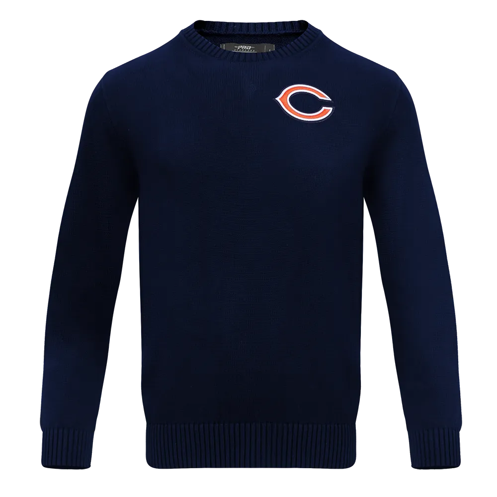 NFL CHICAGO BEARS KNIT BOX SET CREWNECK SWEATER (MIDNIGHT NAVY)