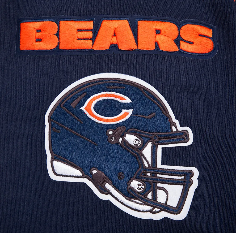 NFL CHICAGO BEARS MASHUP MEN'S RIB CREWNECK (MIDNIGHT NAVY/ORANGE/MIDNIGHT NAVY)