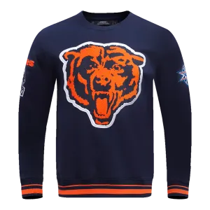 NFL CHICAGO BEARS MASHUP MEN'S RIB CREWNECK (MIDNIGHT NAVY/ORANGE/MIDNIGHT NAVY)