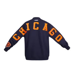 NFL CHICAGO BEARS WINGSPAN MEN'S DROP SHOULDER FLC CREWNECK (MIDNIGHT NAVY)