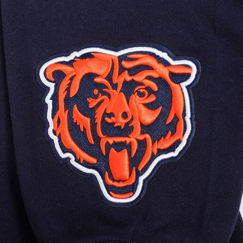 NFL CHICAGO BEARS WINGSPAN MEN'S DROP SHOULDER FLC CREWNECK (MIDNIGHT NAVY)