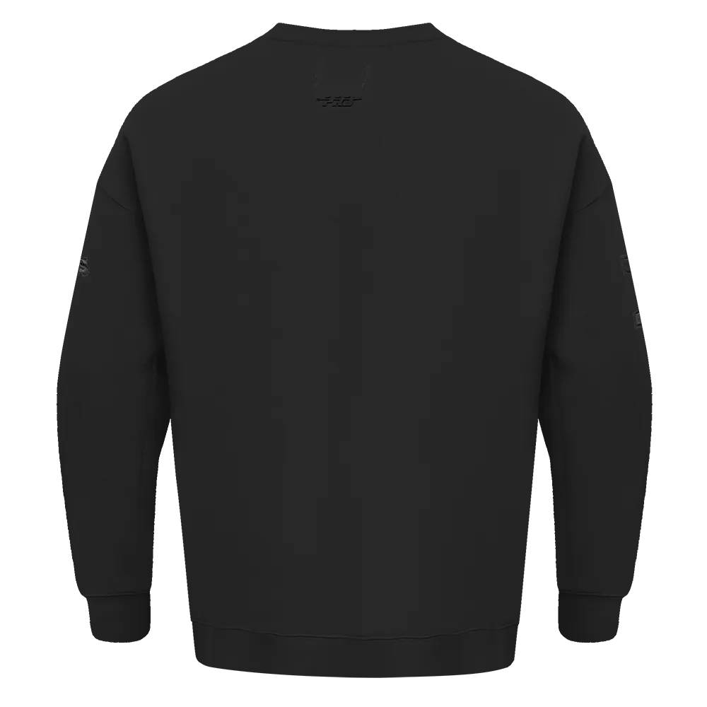 NFL DALLAS COWBOYS NEUTRAL DROP SHOULDER FLC CREWNECK (BLACK)