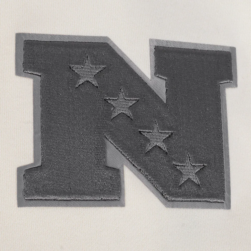NFL DALLAS COWBOYS REVERSE FRENCH TERRY MEN'S DROP SHOULDER FLC CREW (EGGSHELL)